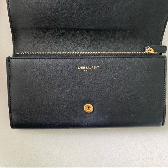 YSL long wallet black leather - Picture 4 of 10